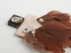 feather earring back view